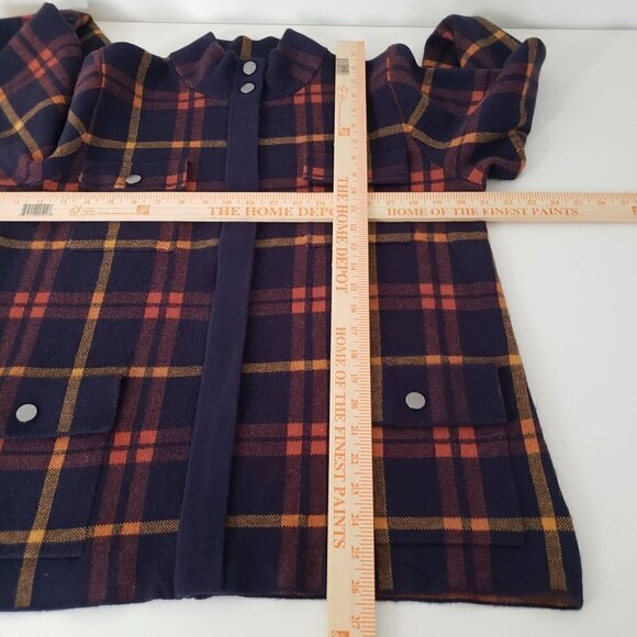 Joie Plaid Knit Shacket Full Zip Multicolor Sweater Jacket Womens Sz XL - Picture 8 of 10